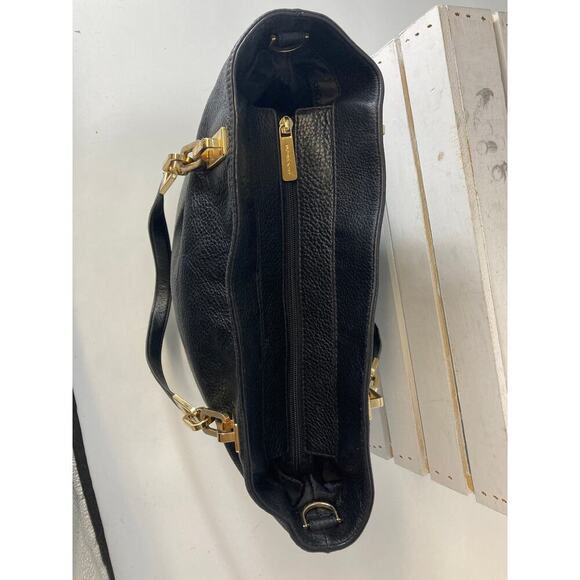 MICHAEL KORS, LARGE BLACK PEBBLED LEATHER SHOULDER BAG - Picture 11 of 16